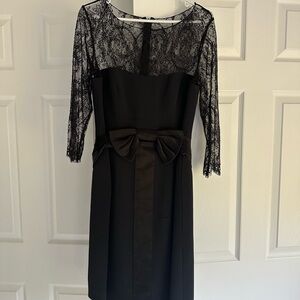 Elegant Teri Jon Black Lace Dress- size 10- gorgeous detailing and fit